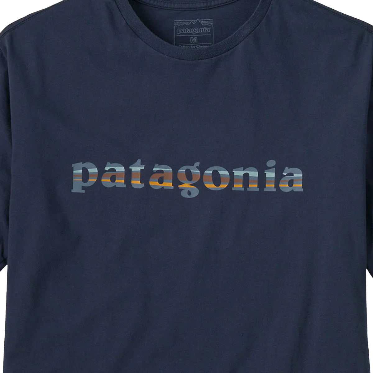 Men's 73 Skyline Text Logo Organic T-Shirt - Image 2