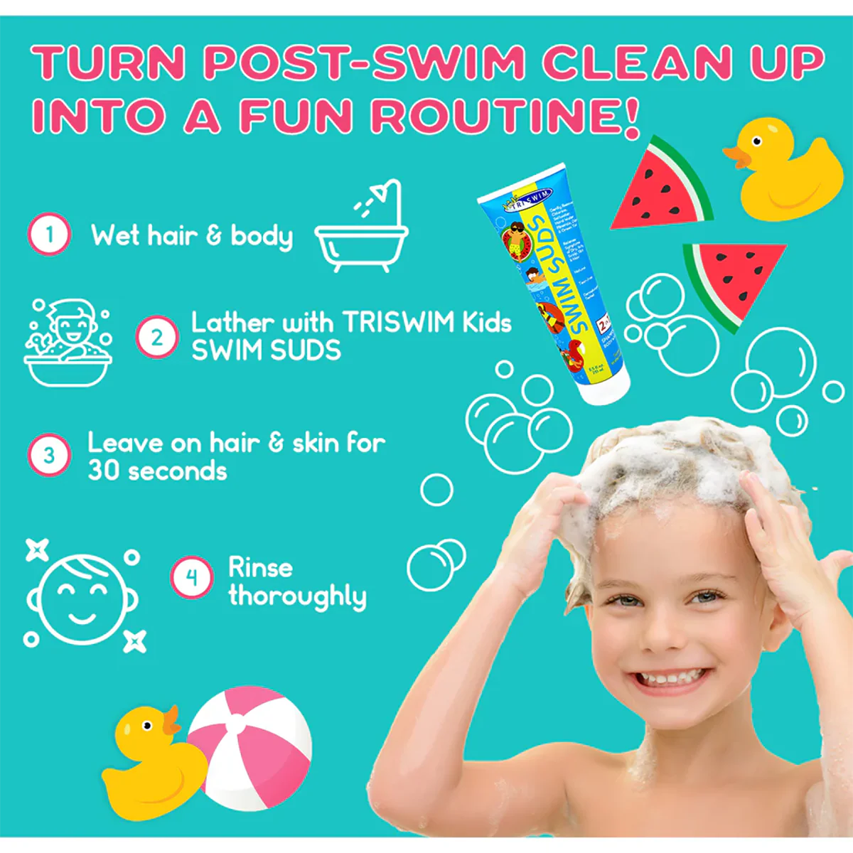 8.5oz Kids Natural Tear Free Swim Suds - Image 5