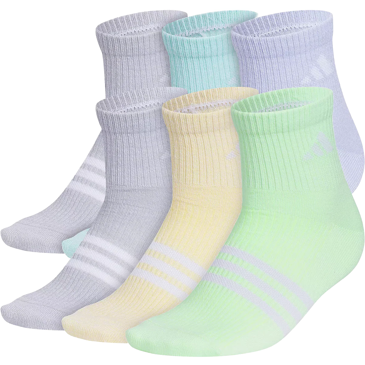 Youth Adidas Cushion Mixed 6-Pack Quarter