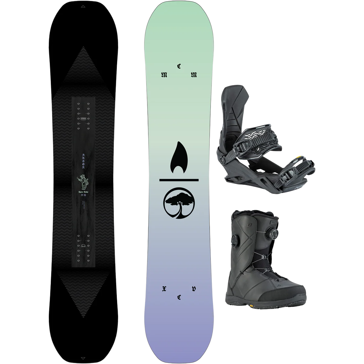 Arbor Snowboards Women's Kuro Neko Demo Snowboard Package