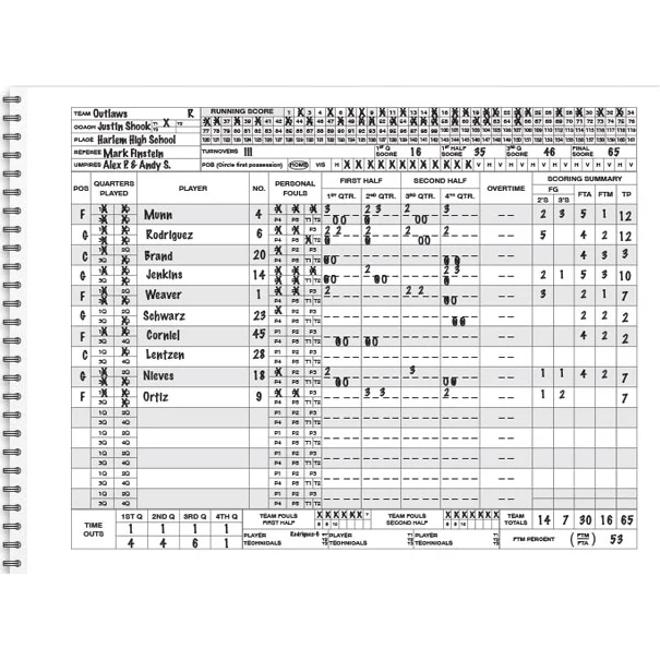 Basketball Scorebook - Image 3