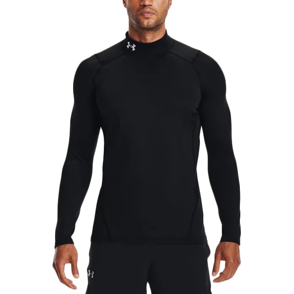 Men's ColdGear Armour Fitted Mock Long Sleeve - Image 3