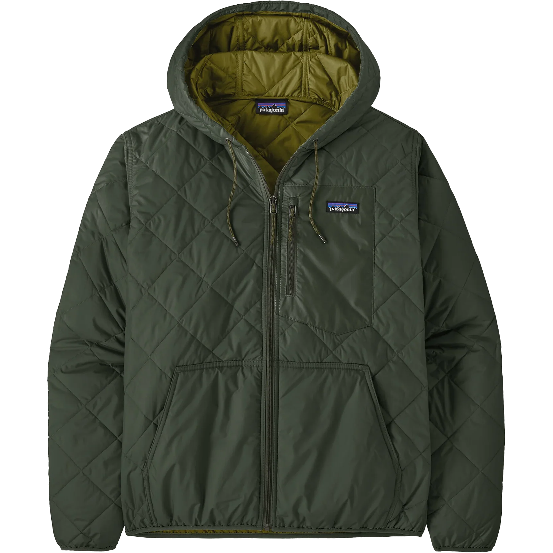 Men's Diamond Quilted Bomber Hoody - Image 3