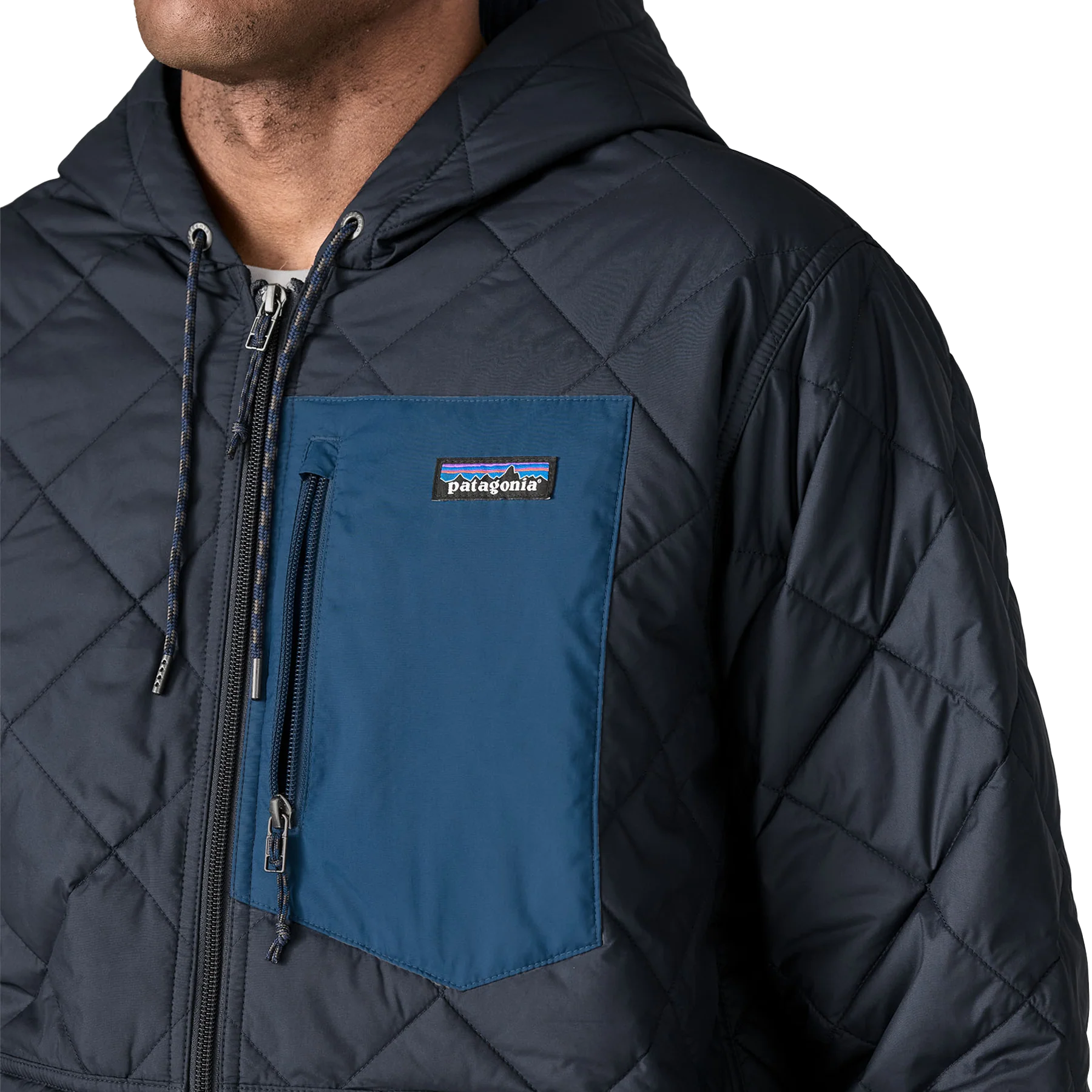 Men's Diamond Quilted Bomber Hoody - Image 5