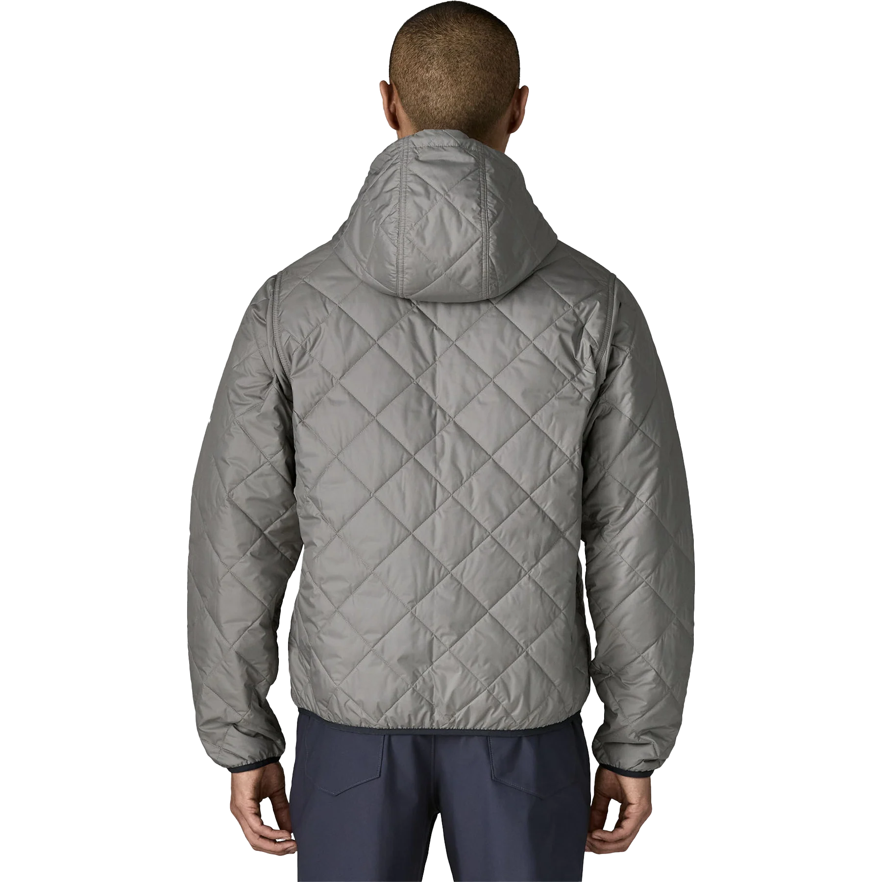 Men's Diamond Quilted Bomber Hoody - Image 9