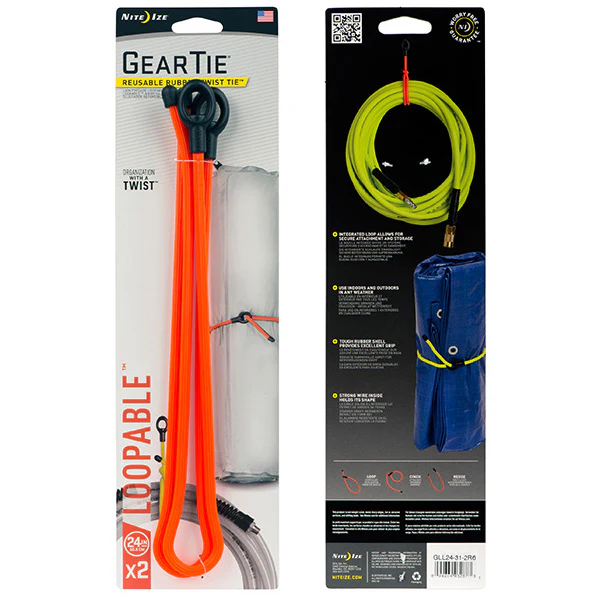 Gear Tie Loop, Orange - 24" (2 Pack) - Image 2
