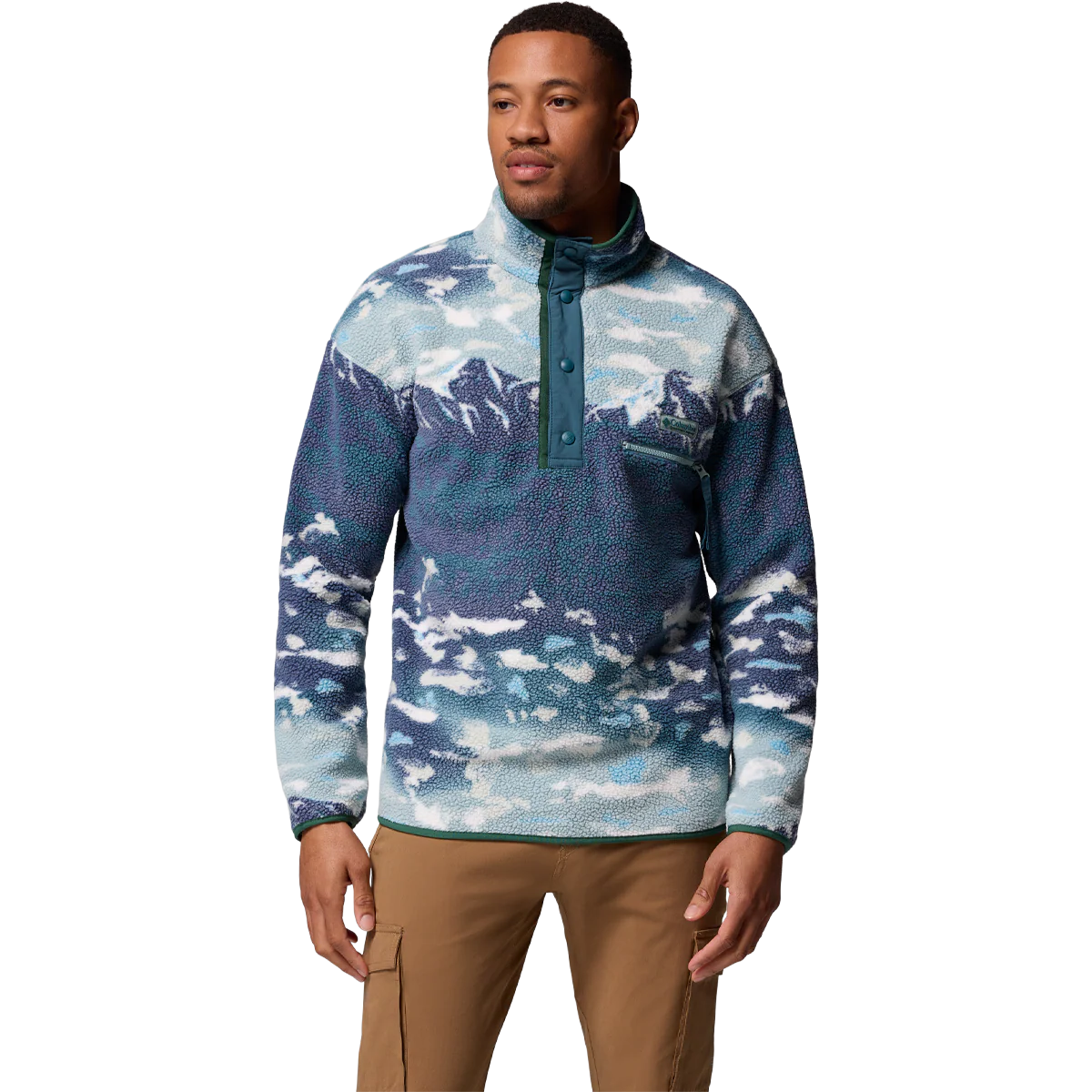 Men's Helvetia II Printed 1/2 Snap Pullover - Image 2
