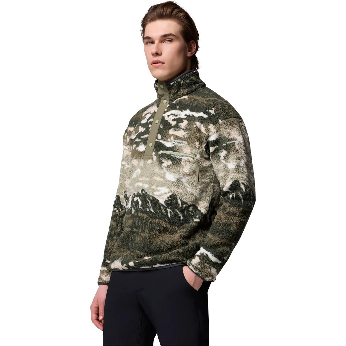 Men's Helvetia II Printed 1/2 Snap Pullover - Image 4