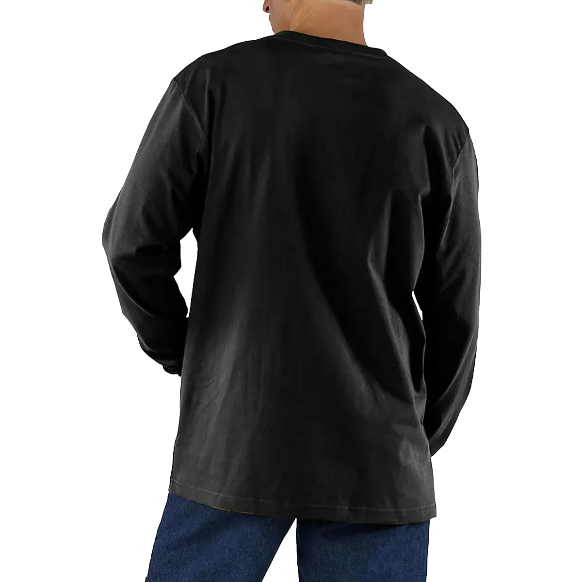 Men's Loose Fit Heavyweight Long-Sleeve Pocket T-Shirt - Image 5