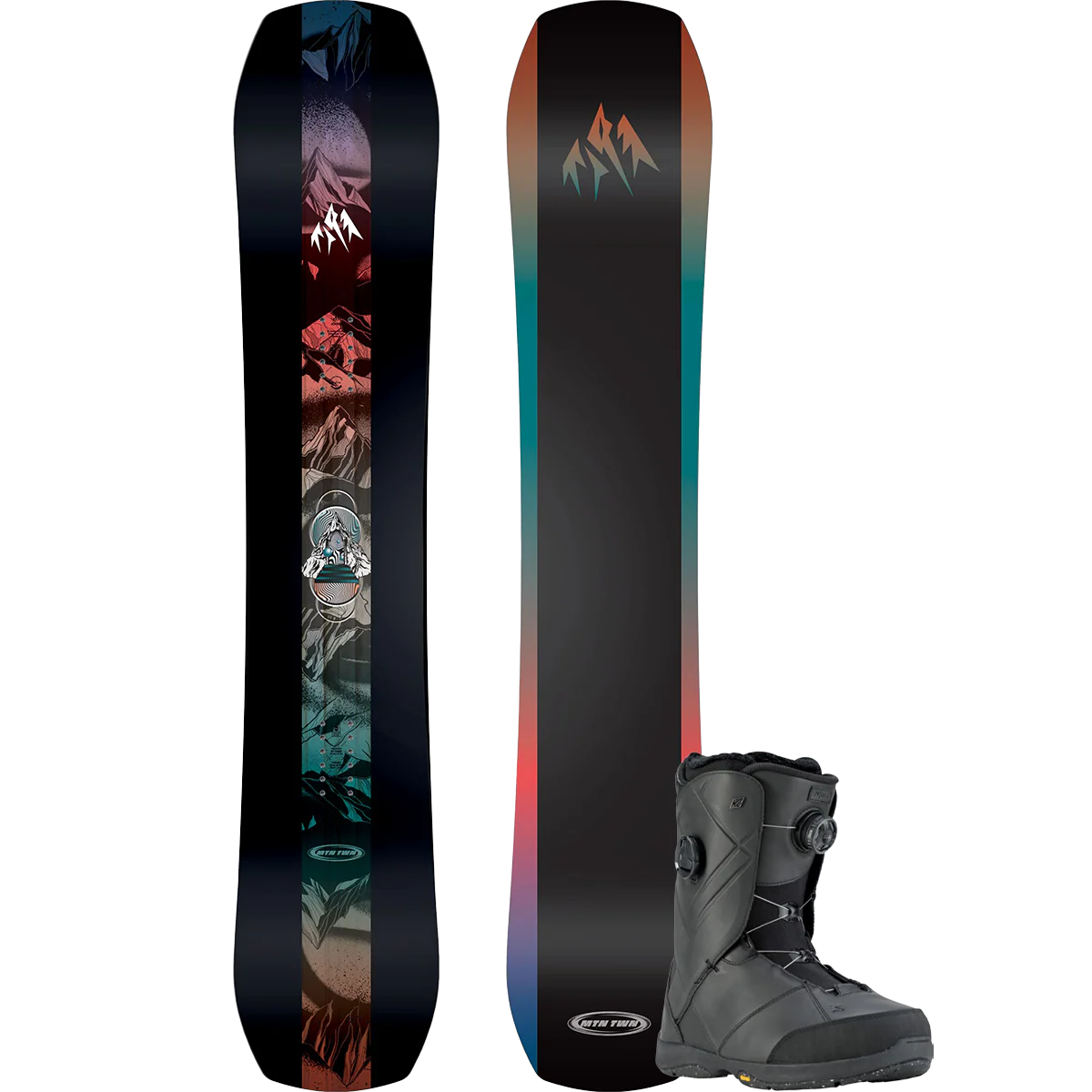 Jones Snowboards Mountain Twin Premium Snowboard Package