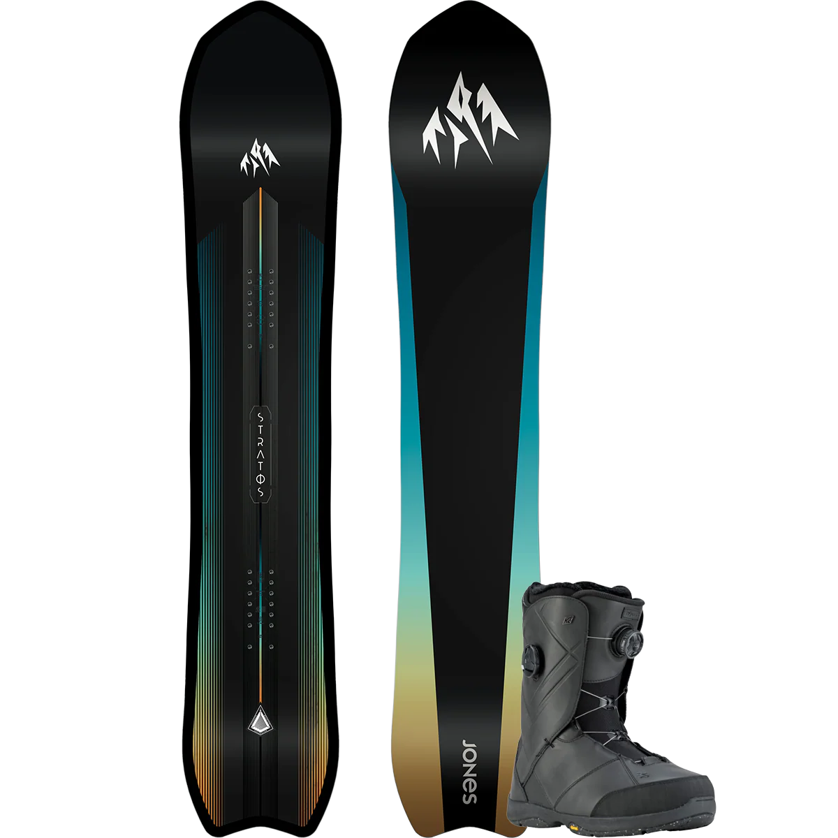 Jones Snowboards Stratos Premium Snowboard  Package