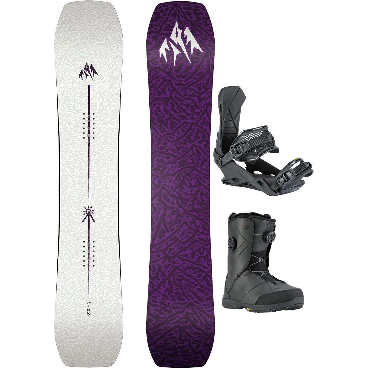 Jones Snowboards Women's Airheart 2.0 Demo Snowboard Package
