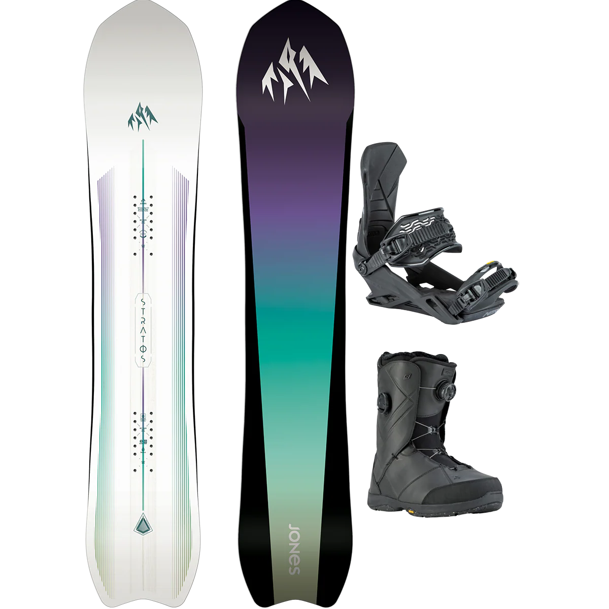 Jones Snowboards Women's Stratos Demo Snowboard Package