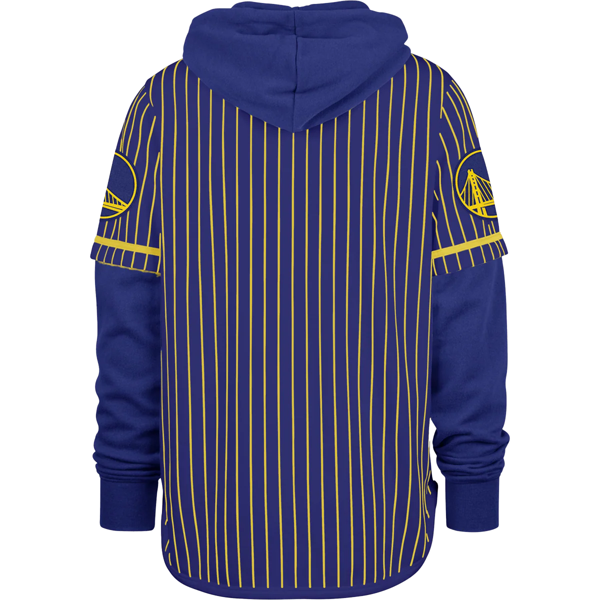 Men's Warriors Pinstripe Double Header Shortstop Pullover - Image 2