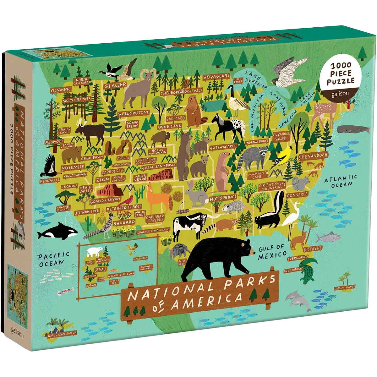 Galison National Parks of America 1000 Piece Puzzle - Image 2