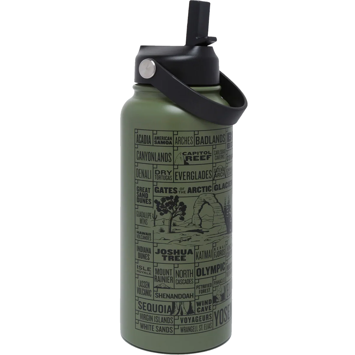 National Parks of the USA Checklist 32 oz Insulated Water Bottle