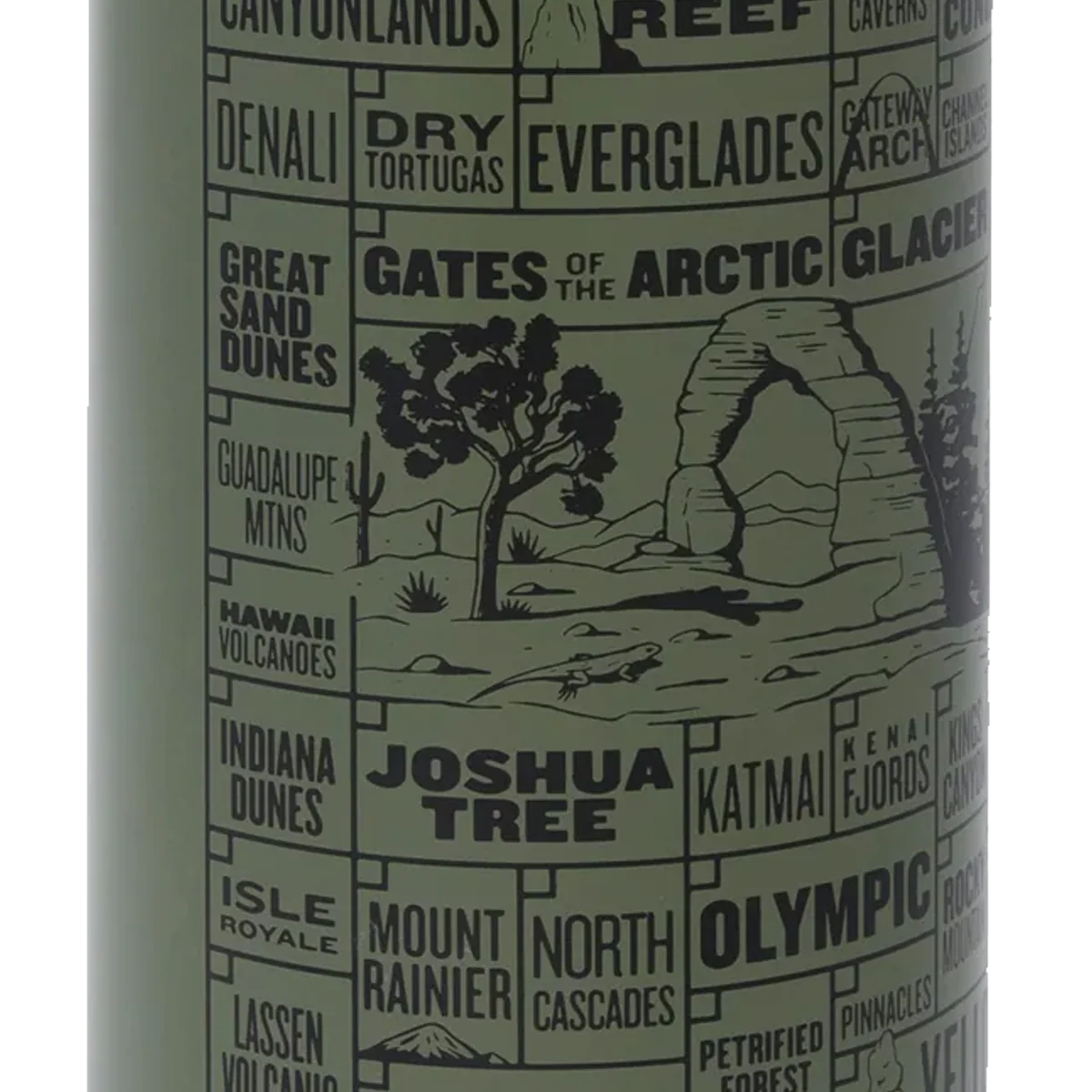 National Parks of the USA Checklist 32 oz Insulated Water Bottle - Image 4