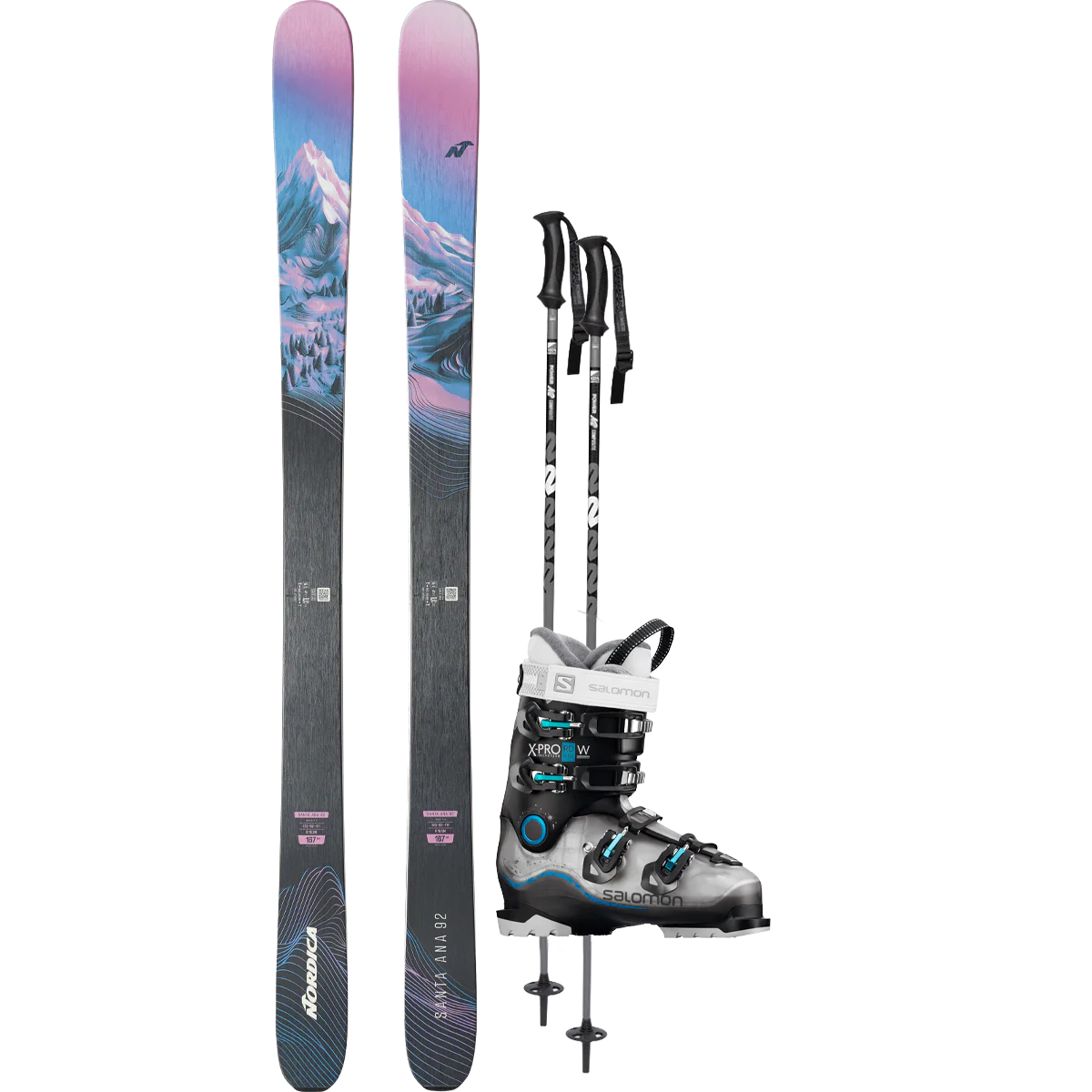 Nordica Women's Santa Ana 92 Demo Ski Package