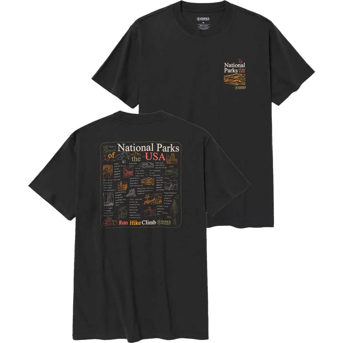 National Park Outline Checklist Tee