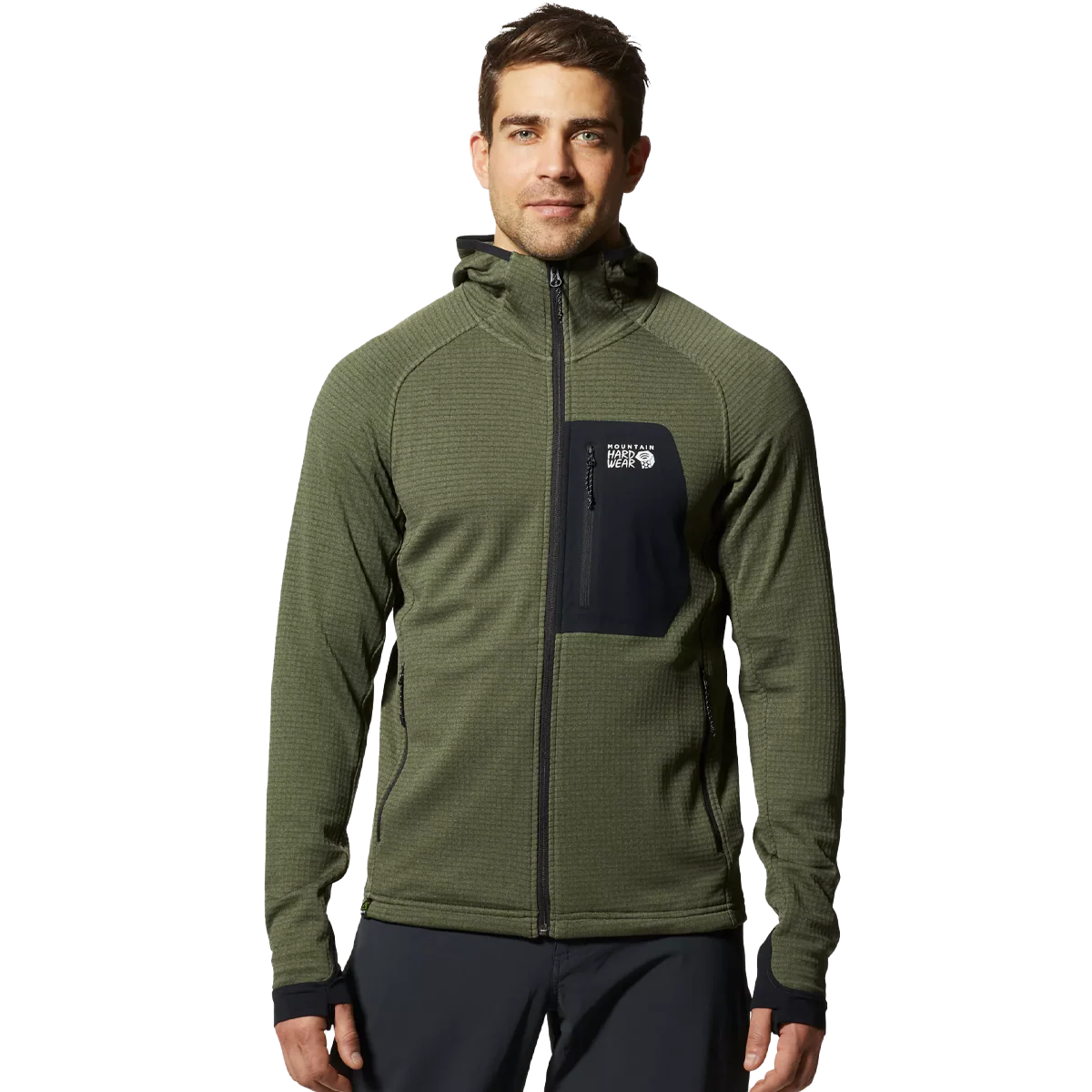 Men's Polartec Power Grid Full Zip Hoody
