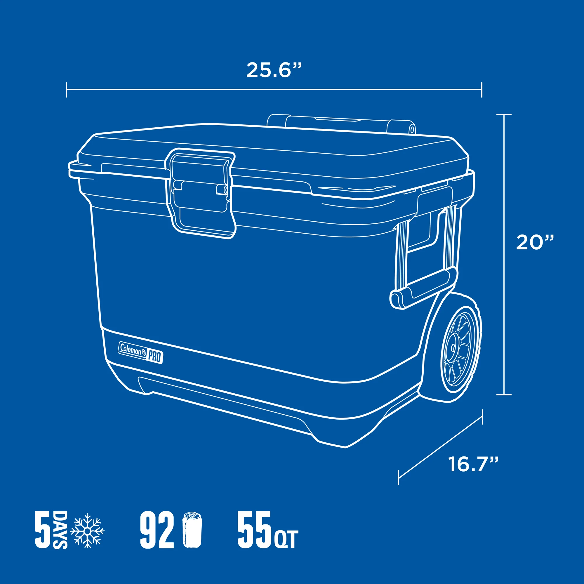 Pro Cooler 55 Quart Wheeled - Image 10
