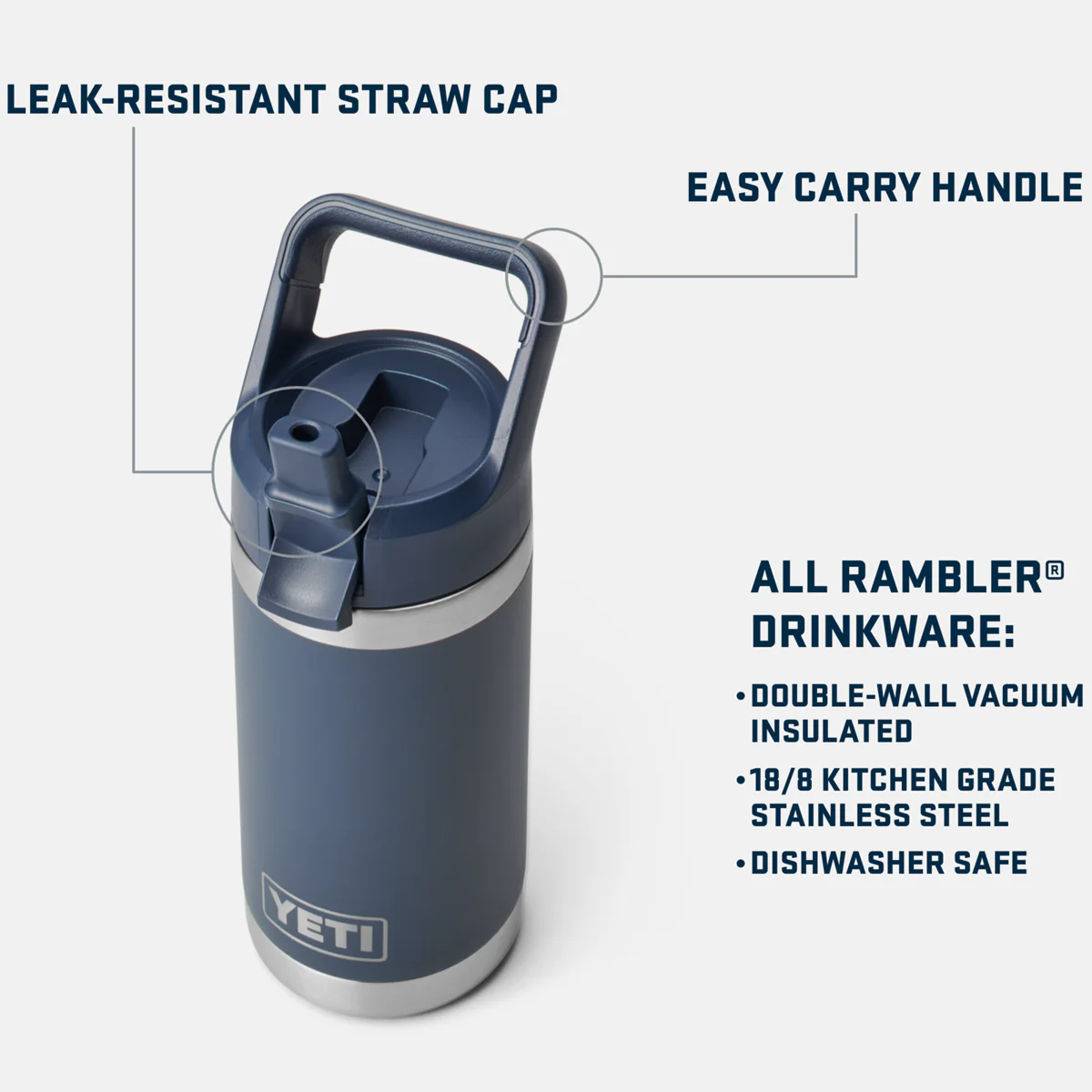 Youth Rambler Jr 12 oz Bottle with Straw Cap - Image 17