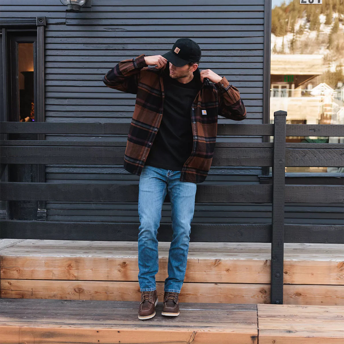 Carhartt Men's Relaxed Fit Flannel Fleece-Lined Shirt Jacket - Image 10