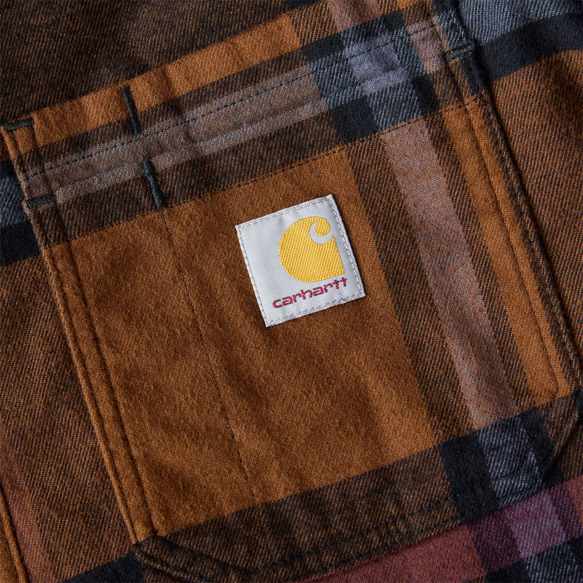 Carhartt Men's Relaxed Fit Flannel Fleece-Lined Shirt Jacket - Image 6