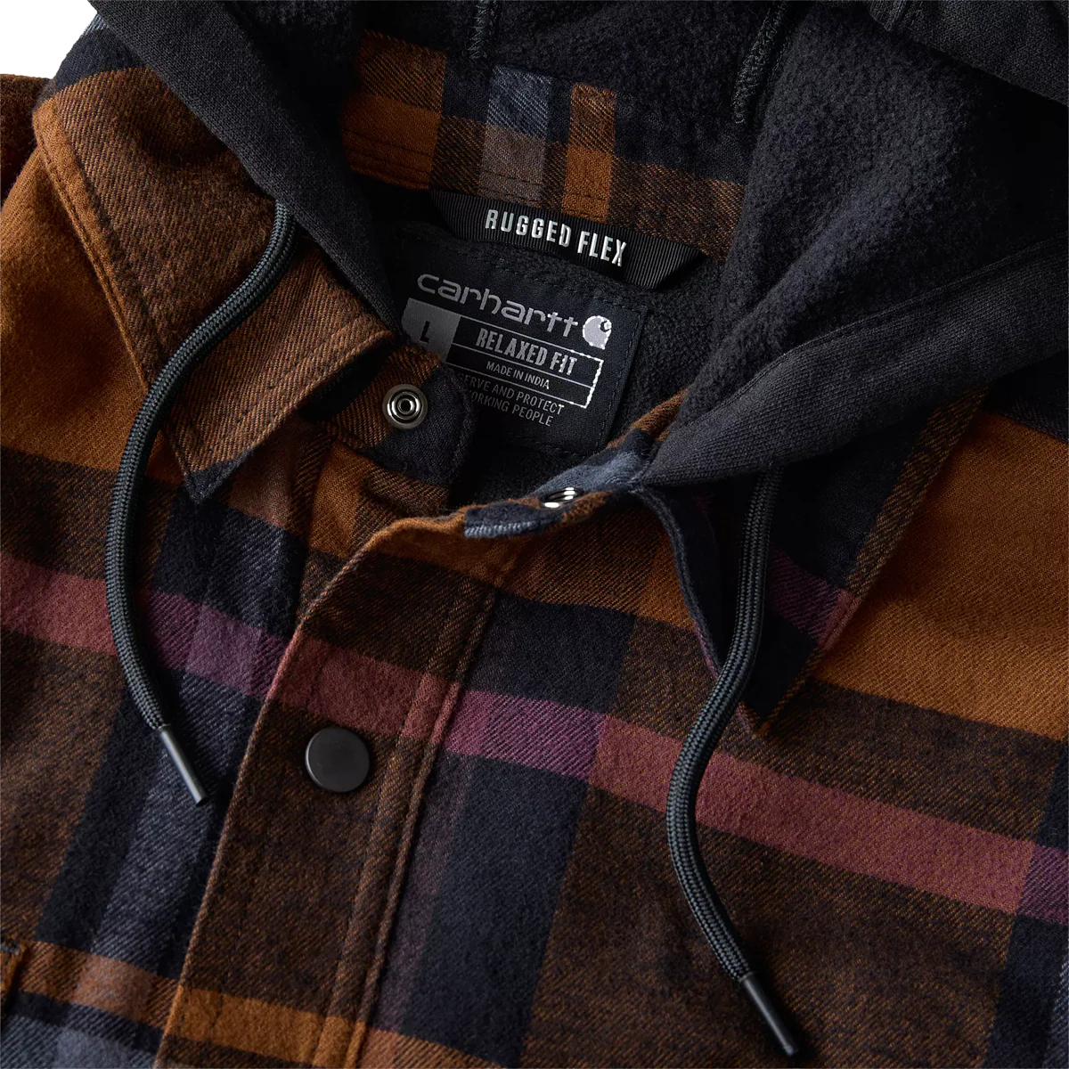 Carhartt Men's Relaxed Fit Flannel Fleece-Lined Shirt Jacket - Image 9