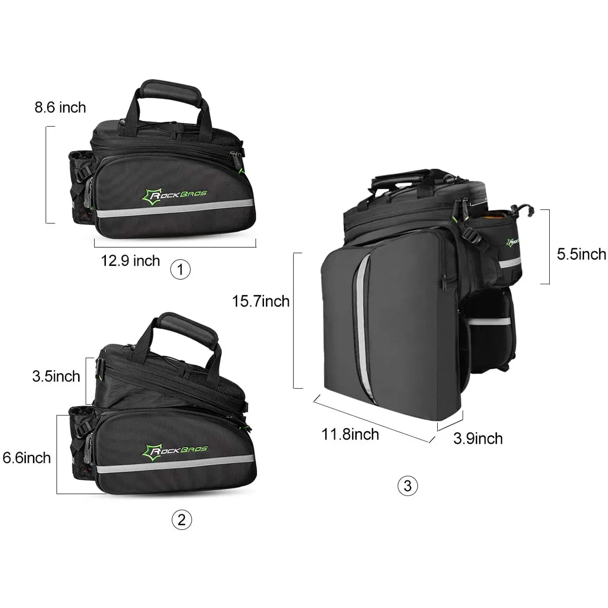 ROCKBROS All-in-one Rack Bag - Image 6