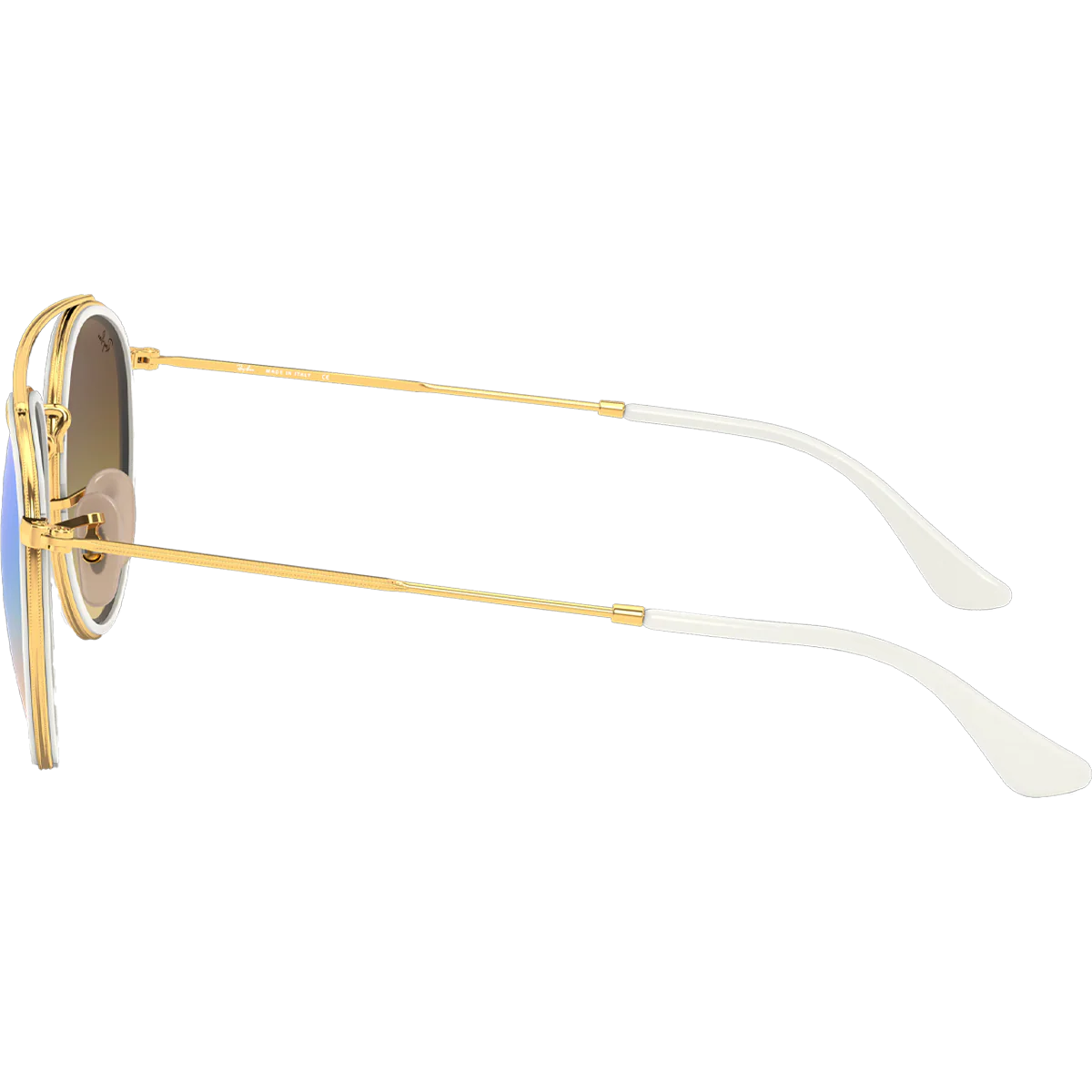 Round Double Bridge - Polished Gold/Blue Flash - Image 6