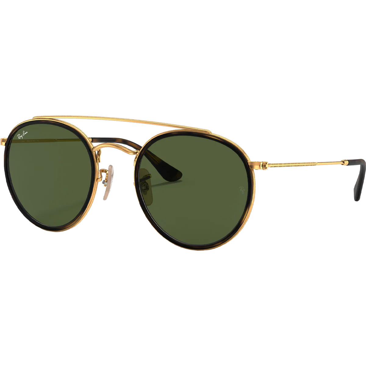 Round Double Bridge - Polished Gold/G-15 Green - Image 2