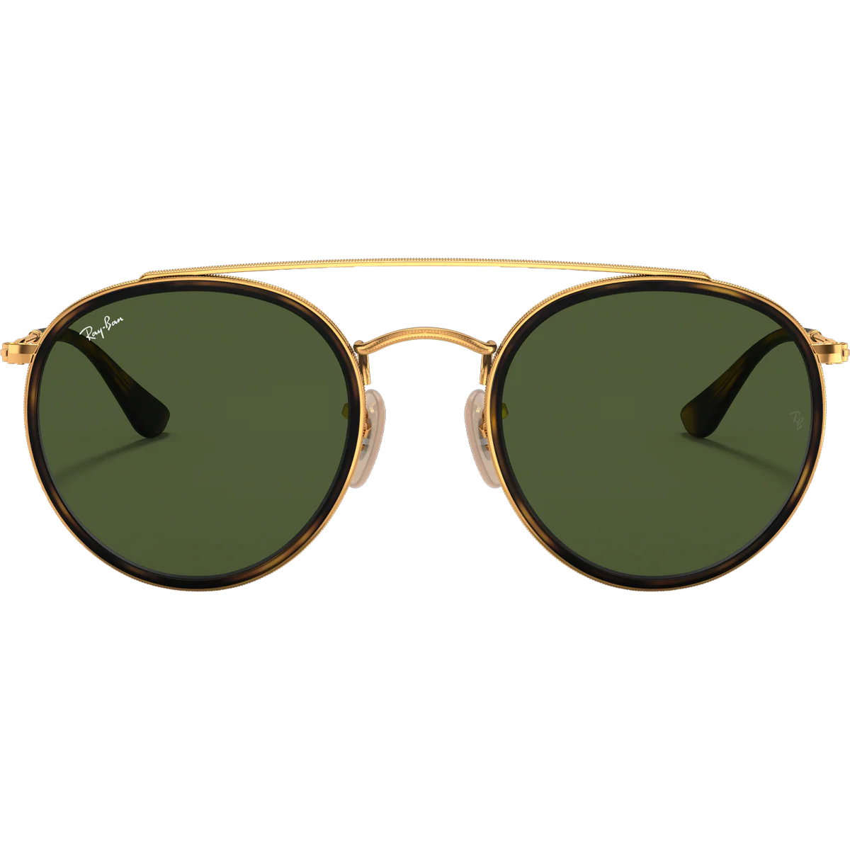 Round Double Bridge - Polished Gold/G-15 Green - Image 3