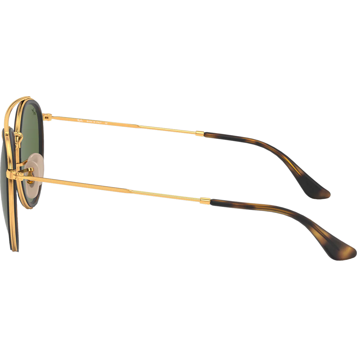 Round Double Bridge - Polished Gold/G-15 Green - Image 6