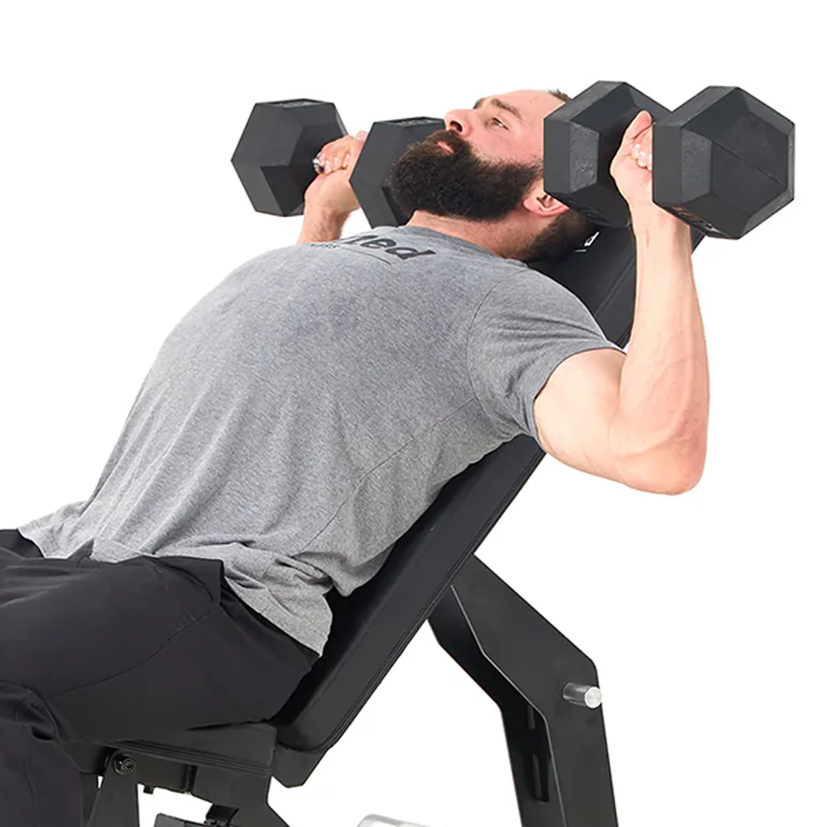 Rubber Hex Dumbbell 40 lb - Image 3
