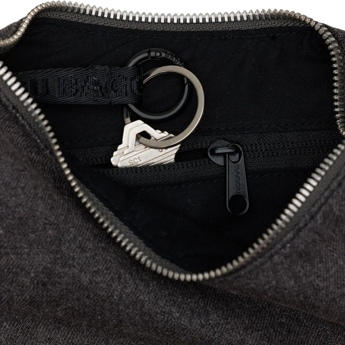 Small Denim Crescent Bag - Image 3