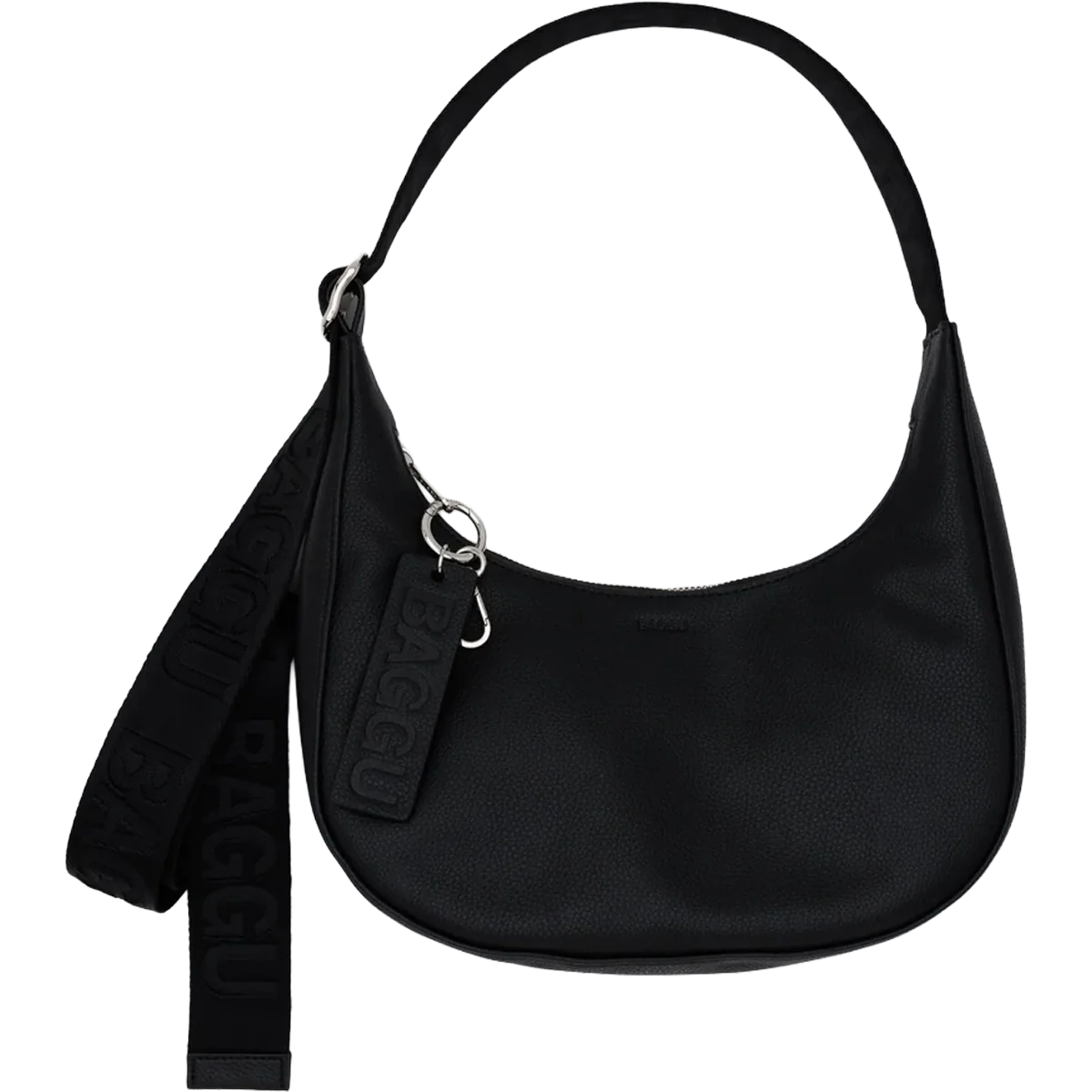 Small Recycled Leather Crescent Bag