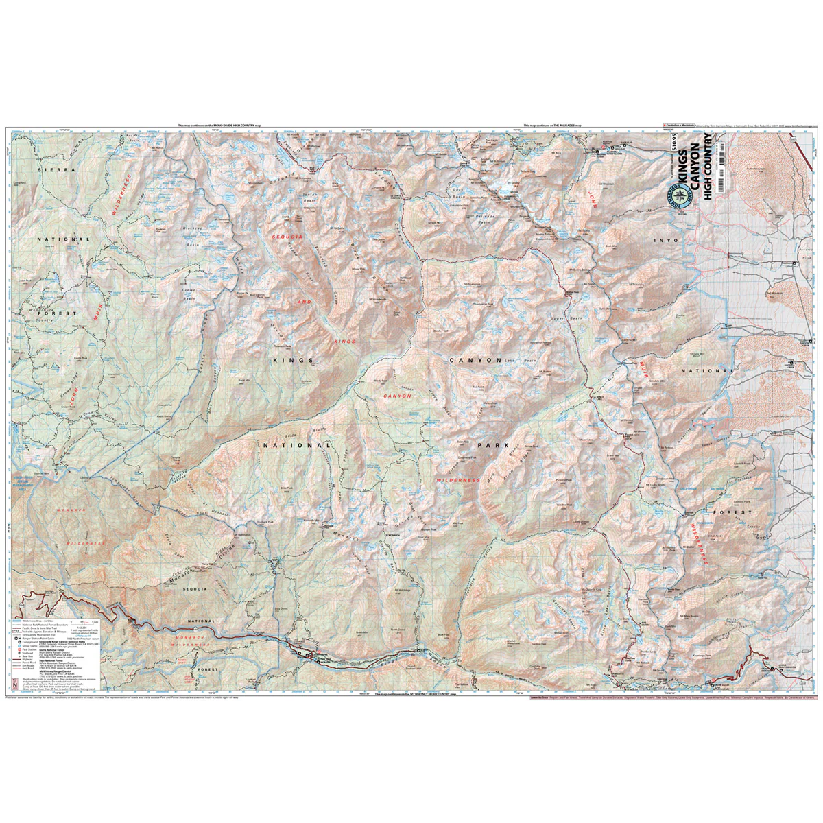 Sequoia - Kings Canyon High Country Map - Image 2