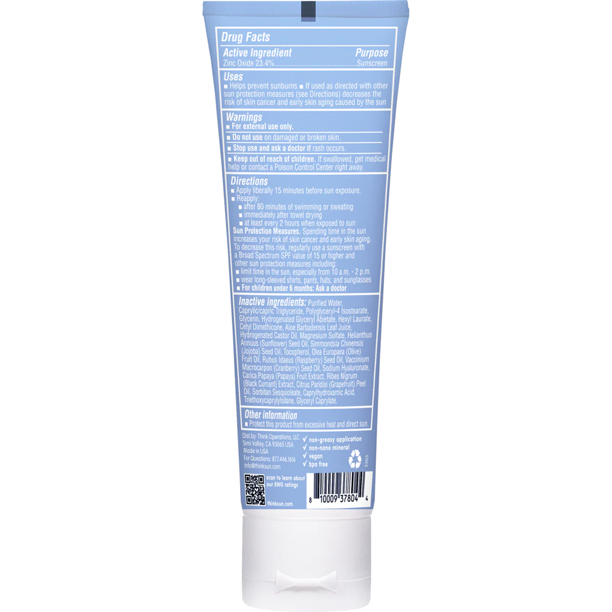 Thinksport SPF 50 Clear Zinc Sunscreen - Image 2
