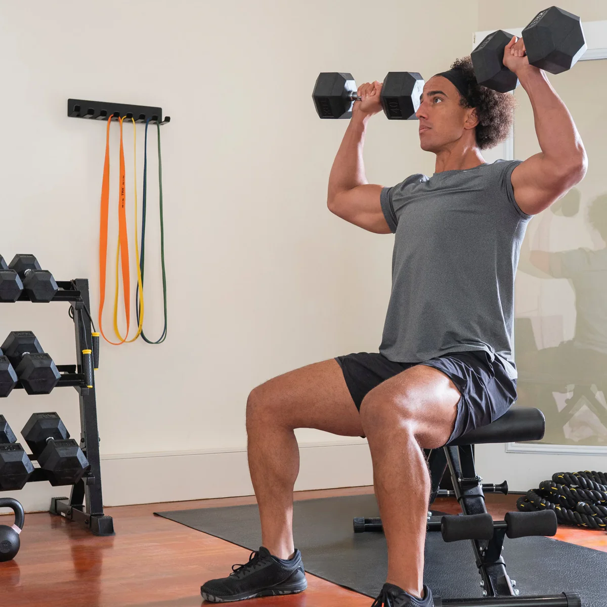 TRX Hex Rubber Dumbbell - 2.5 lb - Image 4