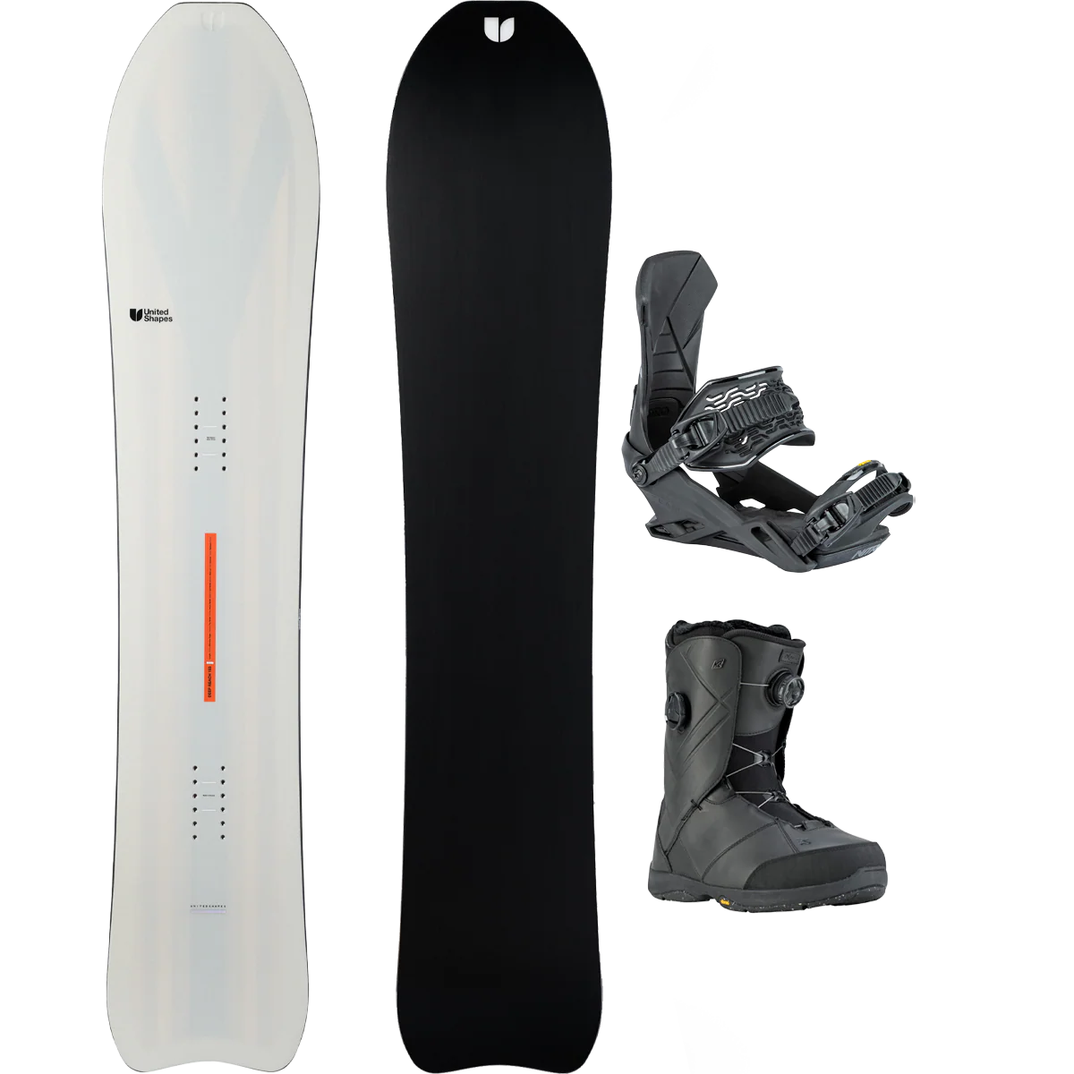 United Shapes Deep Reach Demo Snowboard Package