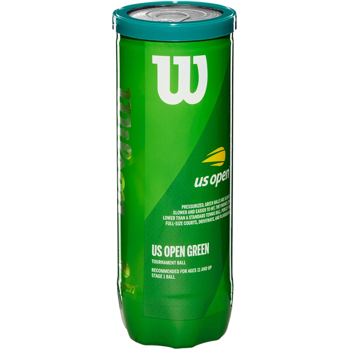 US Open Green Tennis Balls (3 Ball Can)
