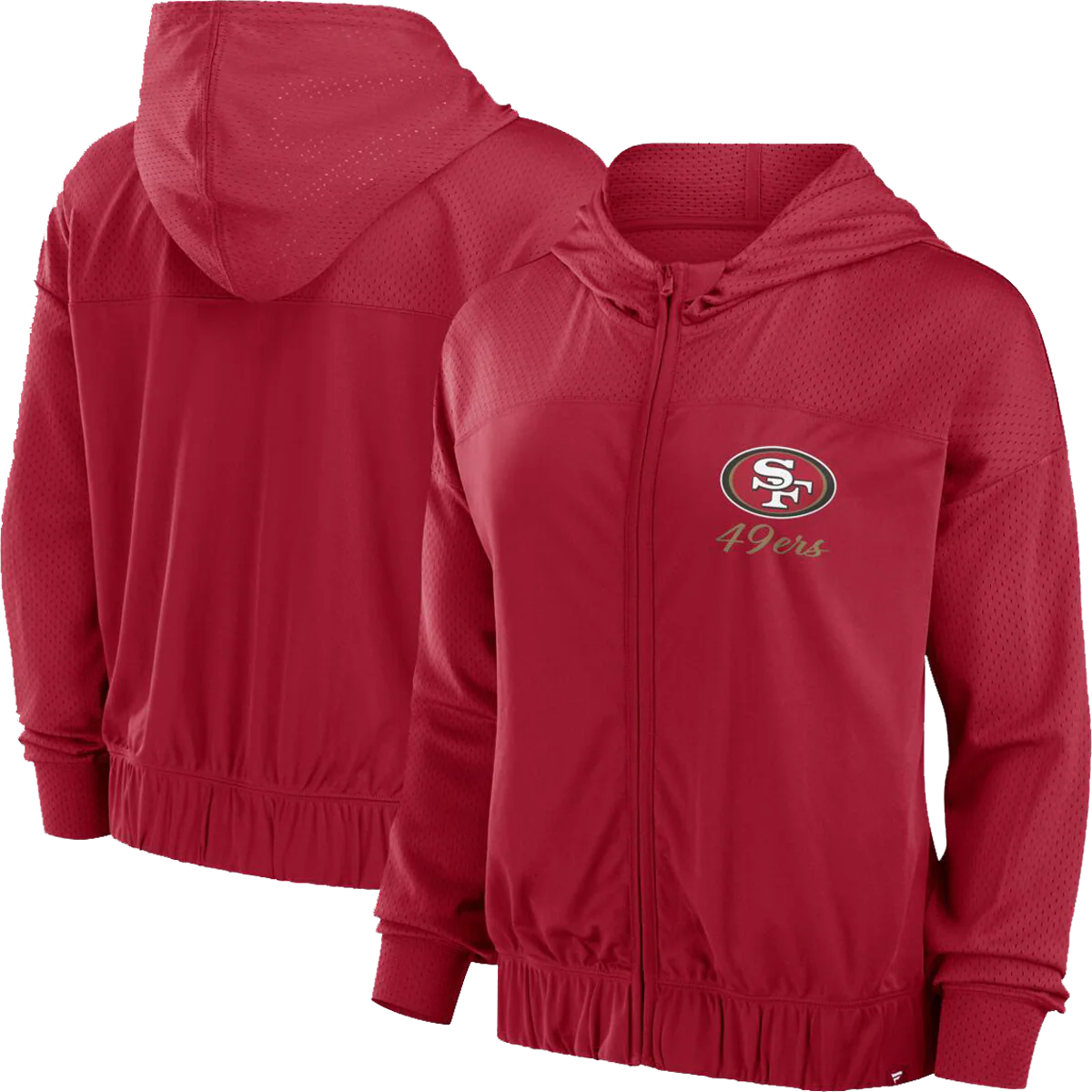 Women's 49ers Script Lock Full-Zip Hood - Image 3