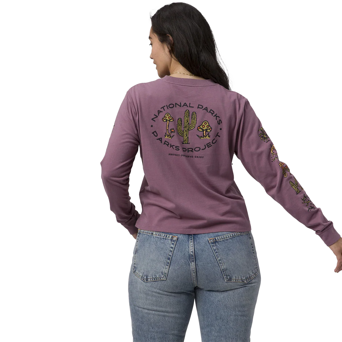 Women's 90s Doodle Parks Boxy Long Sleeve Tee - Image 3