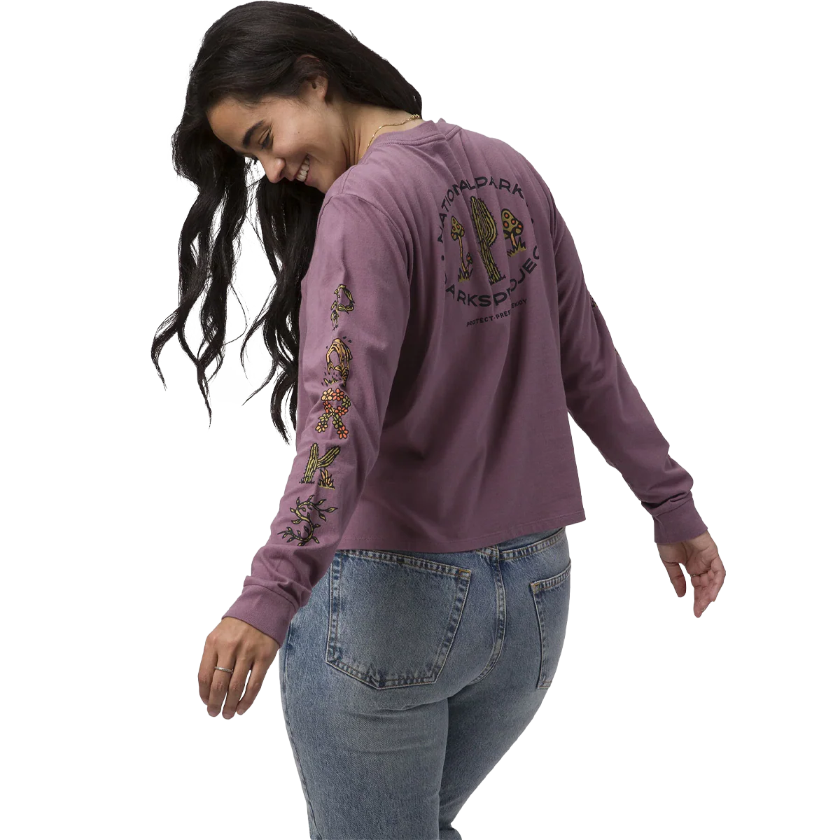 Women's 90s Doodle Parks Boxy Long Sleeve Tee - Image 4