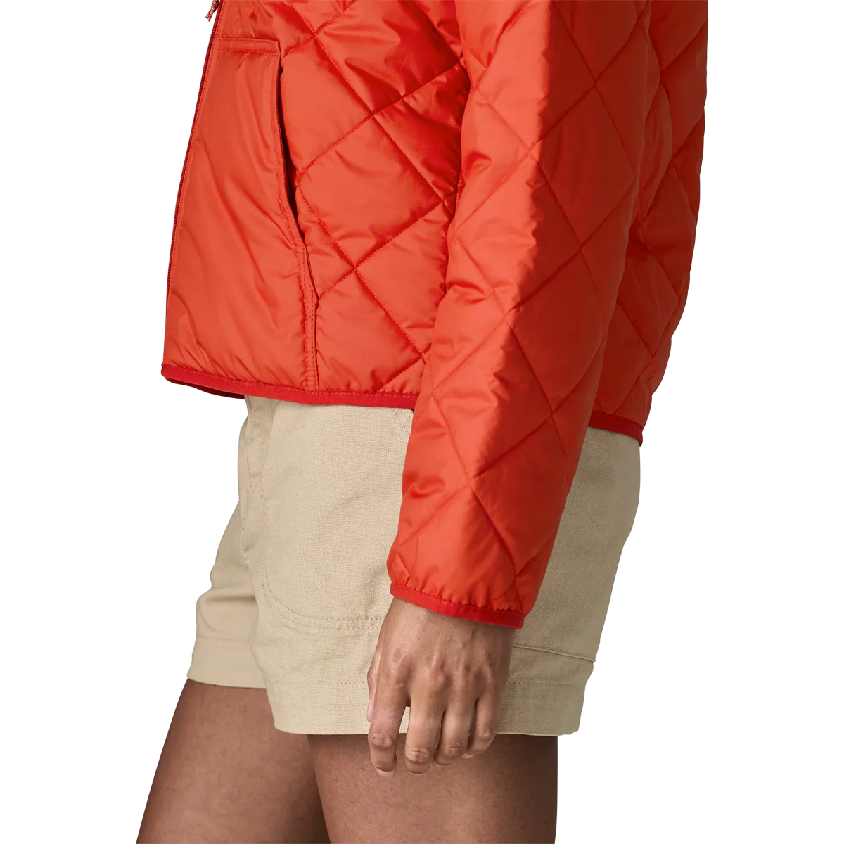 Women's Diamond Quilt Bomber Hoody - Image 10
