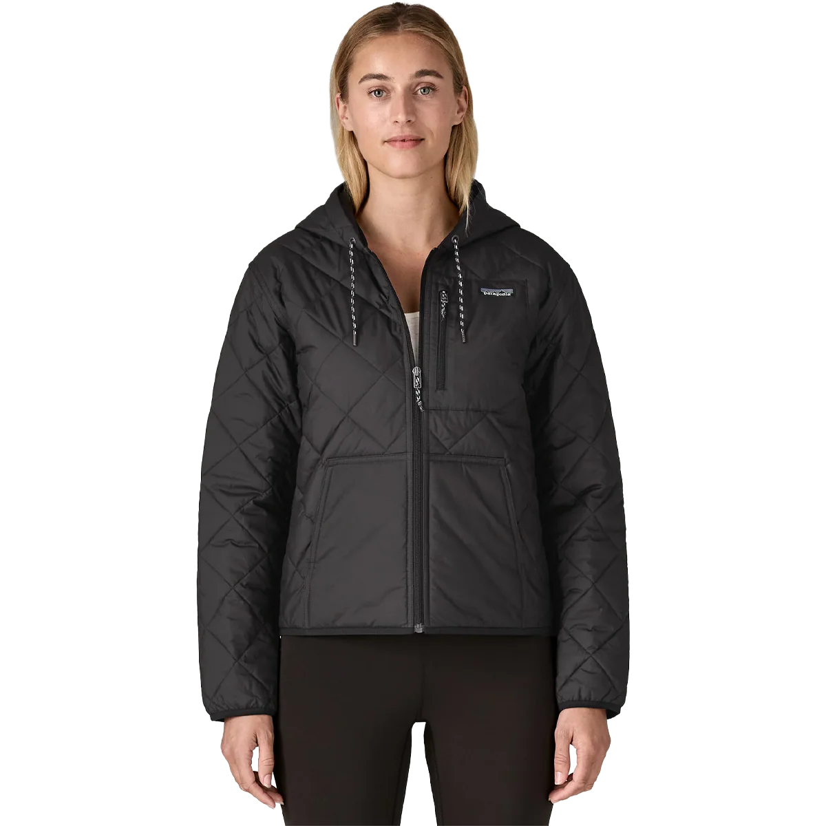 Women's Diamond Quilt Bomber Hoody - Image 5