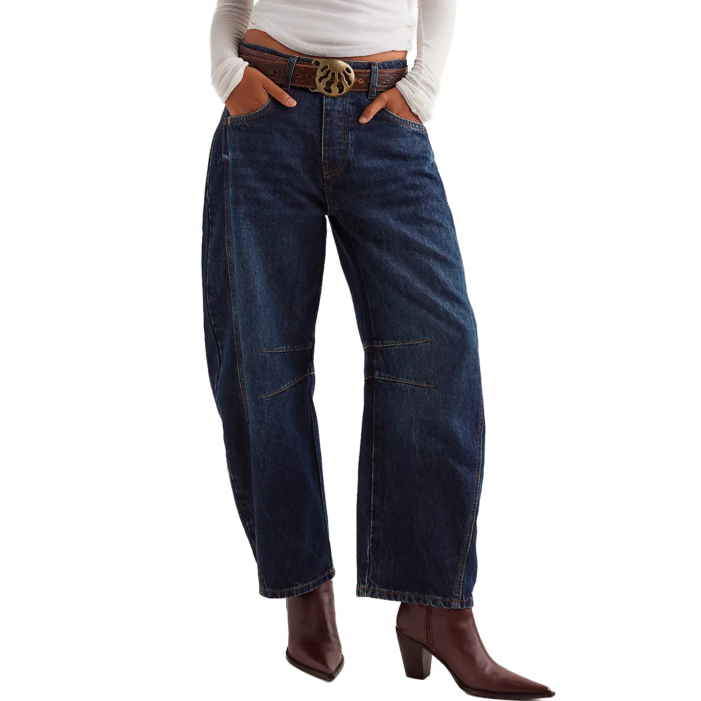 Women's Good Luck Mid Rise Barrel Jeans
