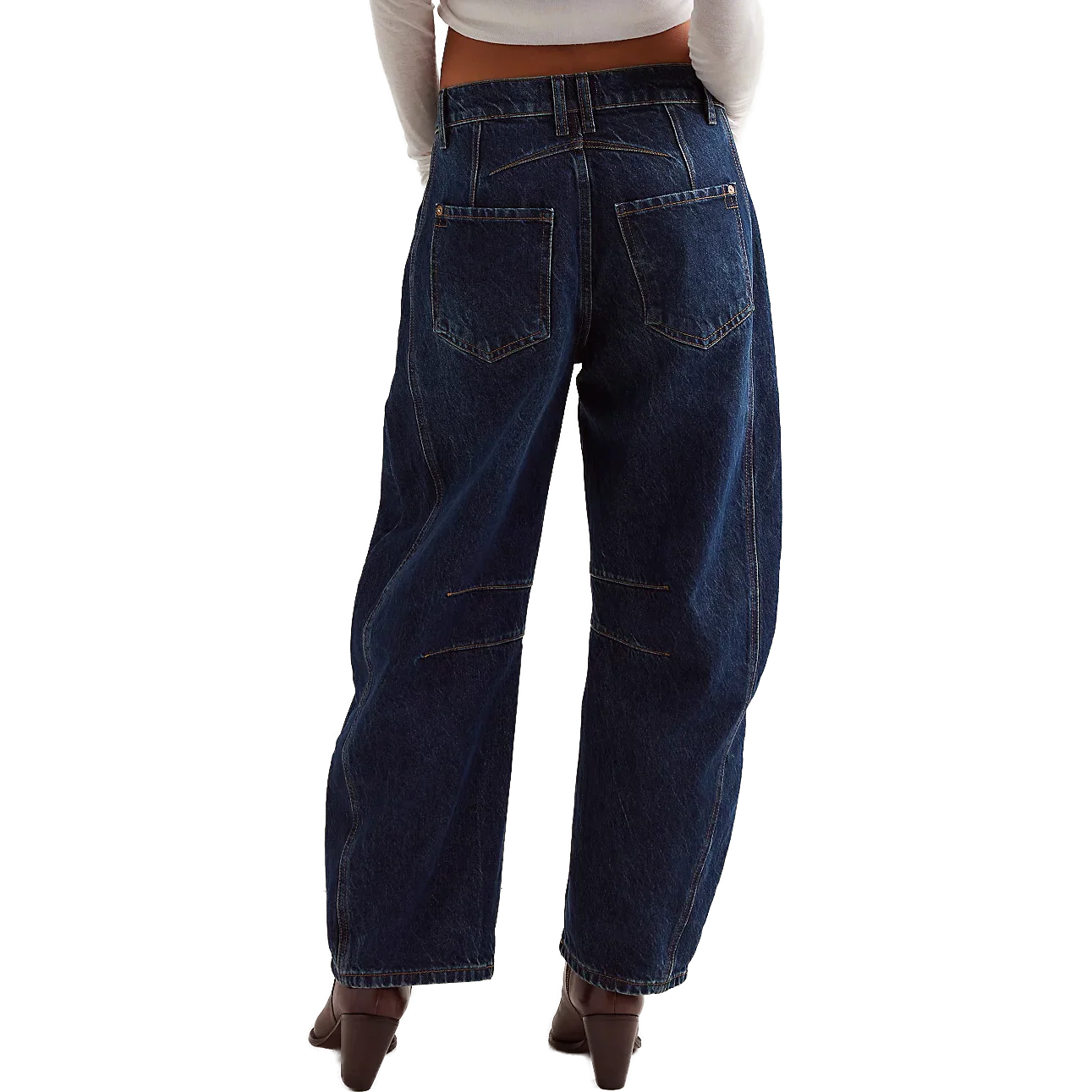 Women's Good Luck Mid Rise Barrel Jeans - Image 4