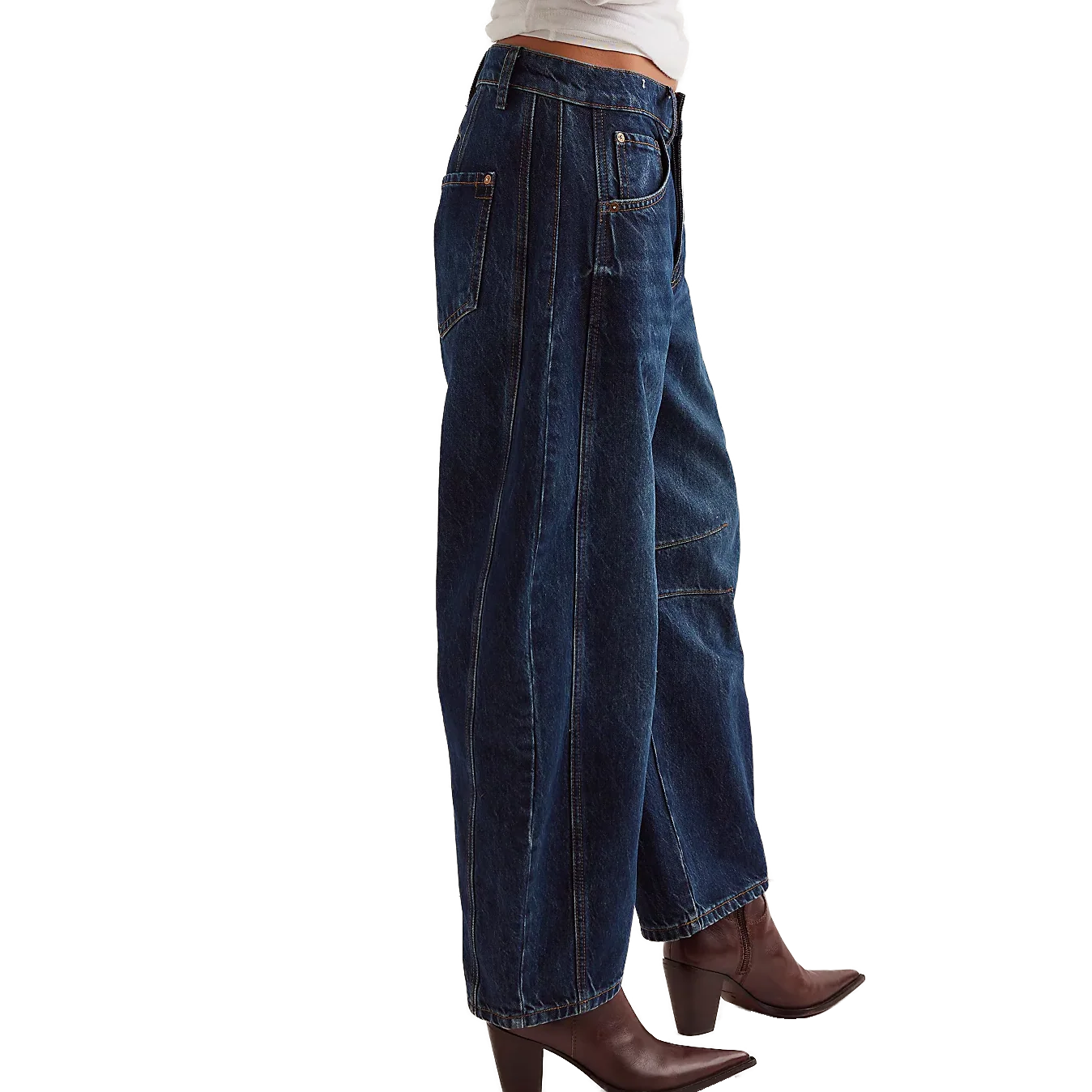 Women's Good Luck Mid Rise Barrel Jeans - Image 5